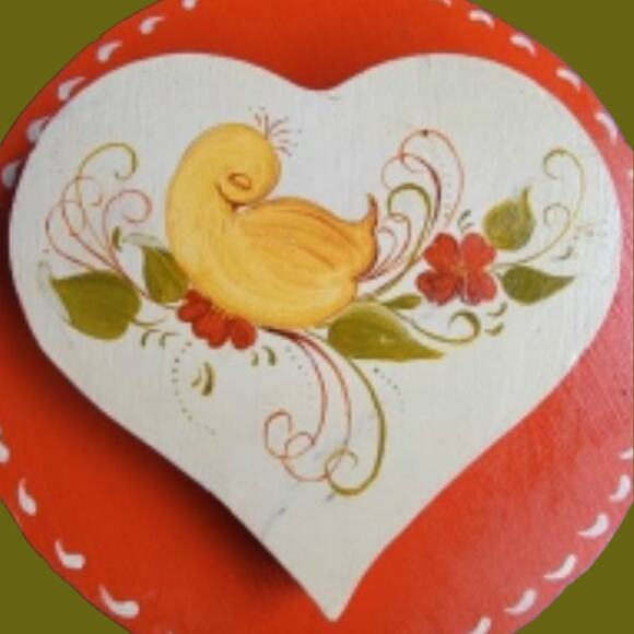 Vintages 1980s Baby Chicken Wood Cut Dutch Folk Art Wall Hanging - Picture 4 of 5